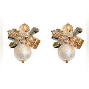 Flower statement earrings #26
